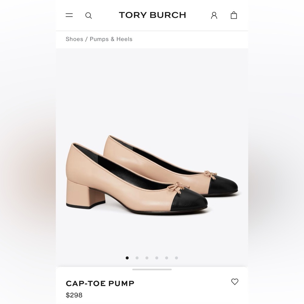 Tory Burch Cap Toe Pumps - Size 6 (NWOT)